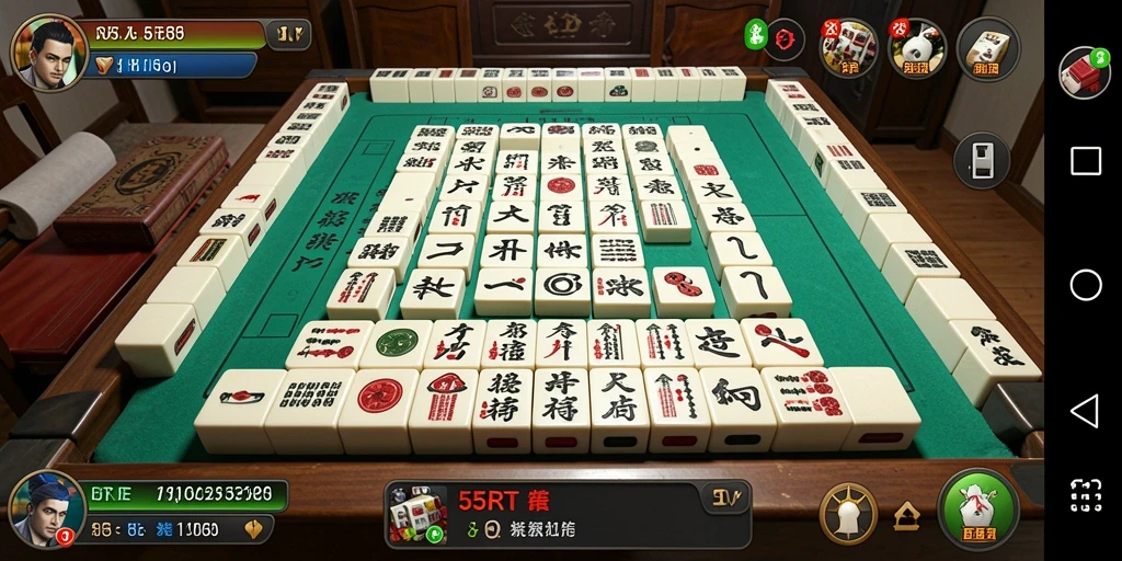 Screenshot gameplay Mahjong 55RT menunjukkan keseruan permainan.