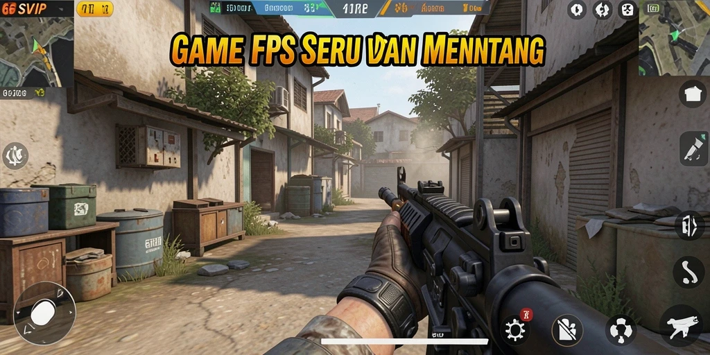 Screenshot utama 6SVIP menampilkan aksi gameplay FPS yang mendebarkan.
