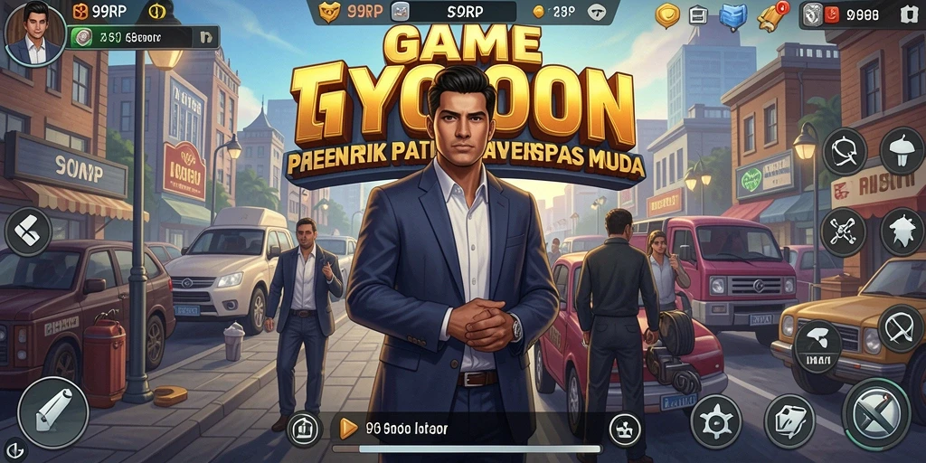 Screenshot gameplay 99RP yang menunjukkan strategi Tycoon.