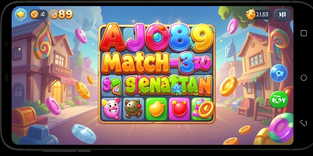 Tampilan seru gameplay AJO89 yang penuh warna dan tantangan.