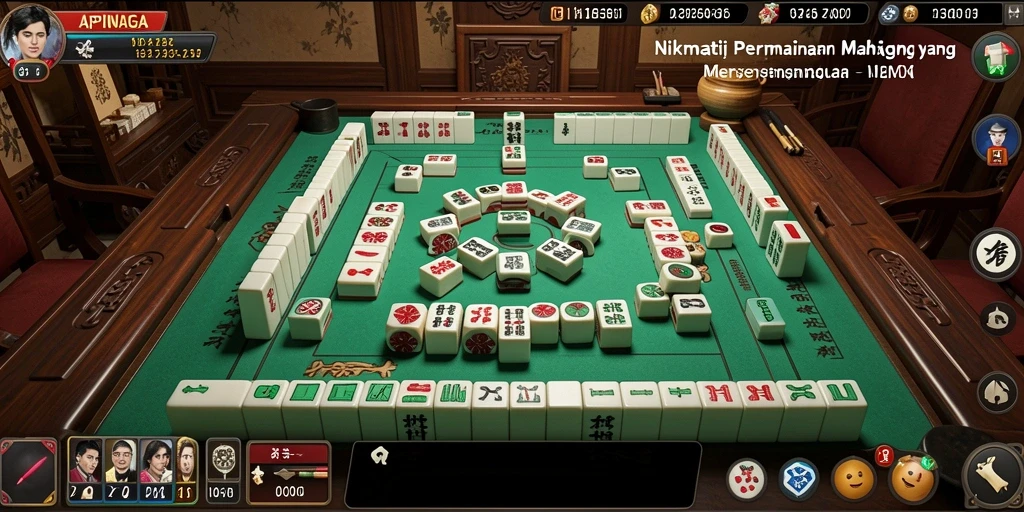 Screenshot gameplay APINAGA dengan tema Mahjong yang menarik.