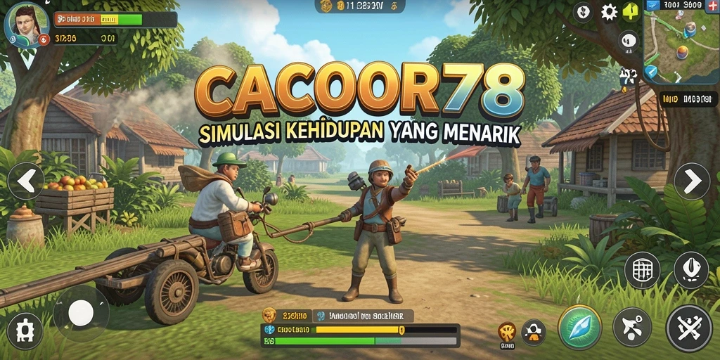 Tampilan gameplay CACOR78 yang mengesankan dan penuh warna.