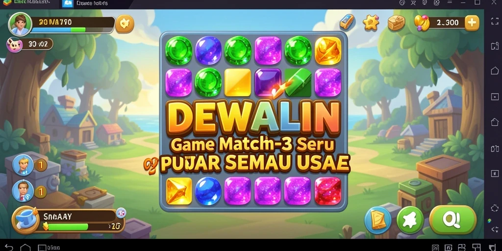 Tangkapan layar DEWALIN menampilkan keseruan gameplay Match-3.