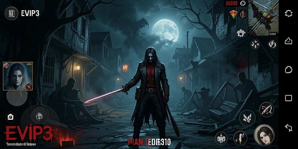 Tangkapan layar gameplay <strong>EVIP3</strong> menampilkan suasana Horror yang mencekam.