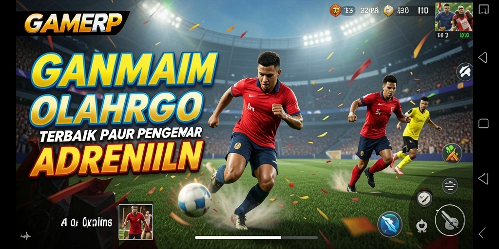 Screenshot GAMERP menampilkan aksi seru di lapangan olahraga.