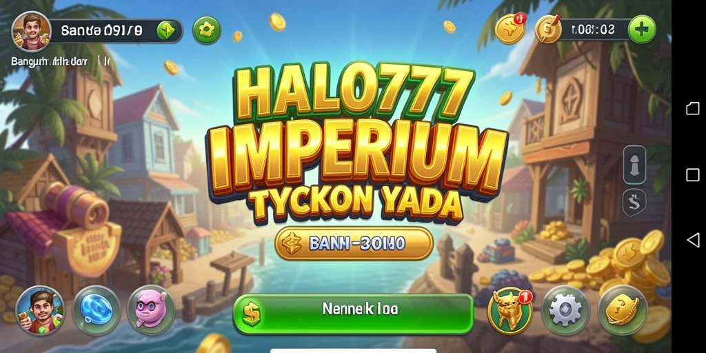 Tangkapan layar HALO777 menampilkan gameplay yang menggugah selera dalam membangun bisnis Tycoon.