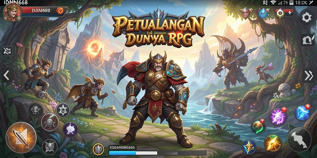 Tampilan gameplay mendebarkan dari IDN668 dalam dunia RPG.