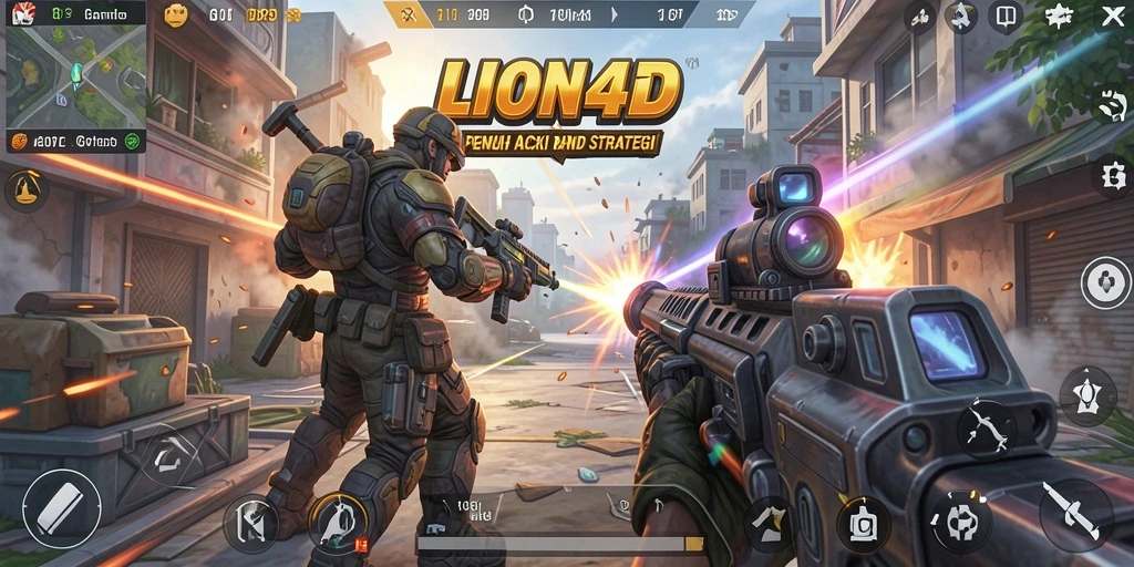 Tampilan gameplay LION4D yang mendebarkan dan penuh strategi.