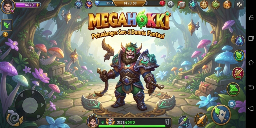 Tampilan menakjubkan dari gameplay petualangan MEGAHOKI.
