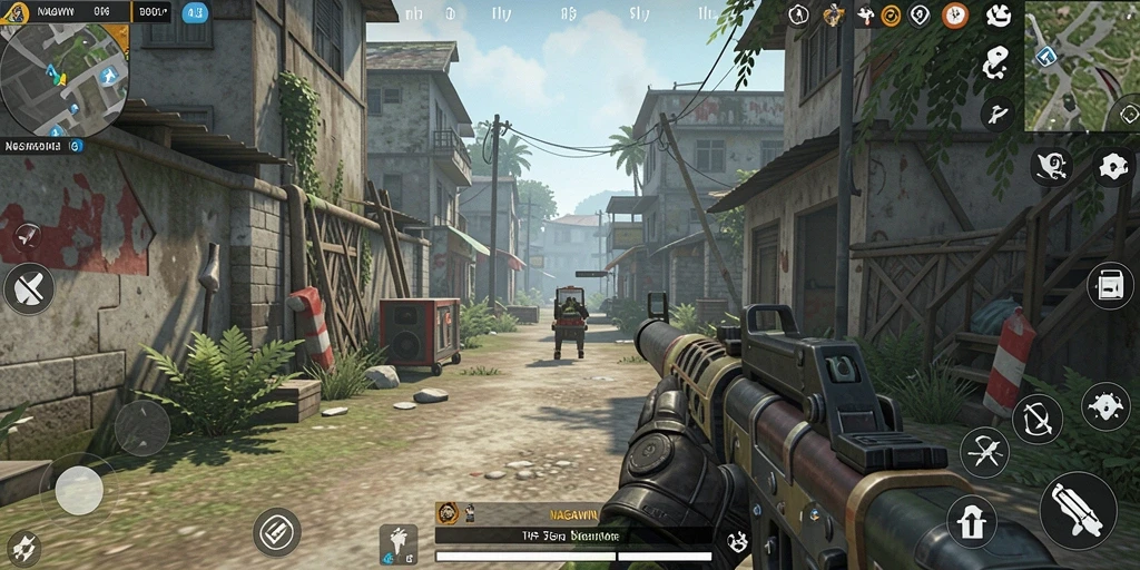 Screenshot NAGAWIN menampilkan aksi bertempur yang mendebarkan dan visual yang menawan.