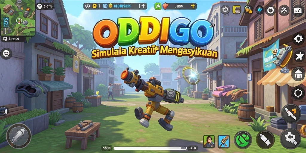 Tampilan gameplay ODDIGO yang imersif dan interaktif.