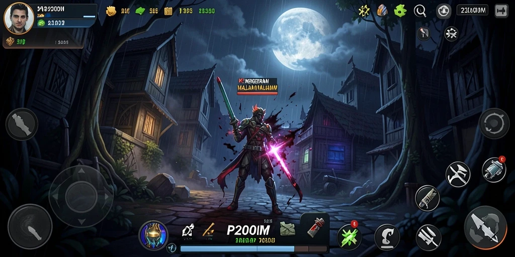 Screenshot menampilkan momen menegangkan dalam permainan P200M.