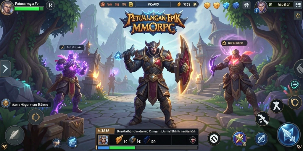 Tangkapan layar <strong>VISA89</strong> yang menampilkan aksi seru dalam gameplay MMORPG.