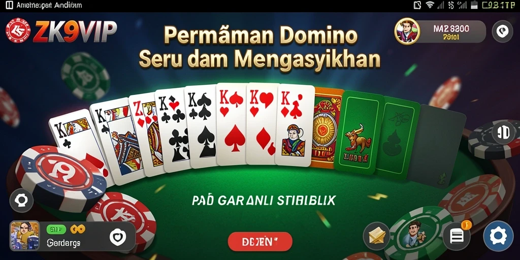 Menampilkan gameplay menarik dari ZK9VIP dalam permainan Domino.